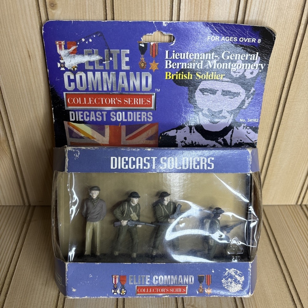 Vintage Blue Box Elite Command Biecast Soldiers British Soldier Collector Series